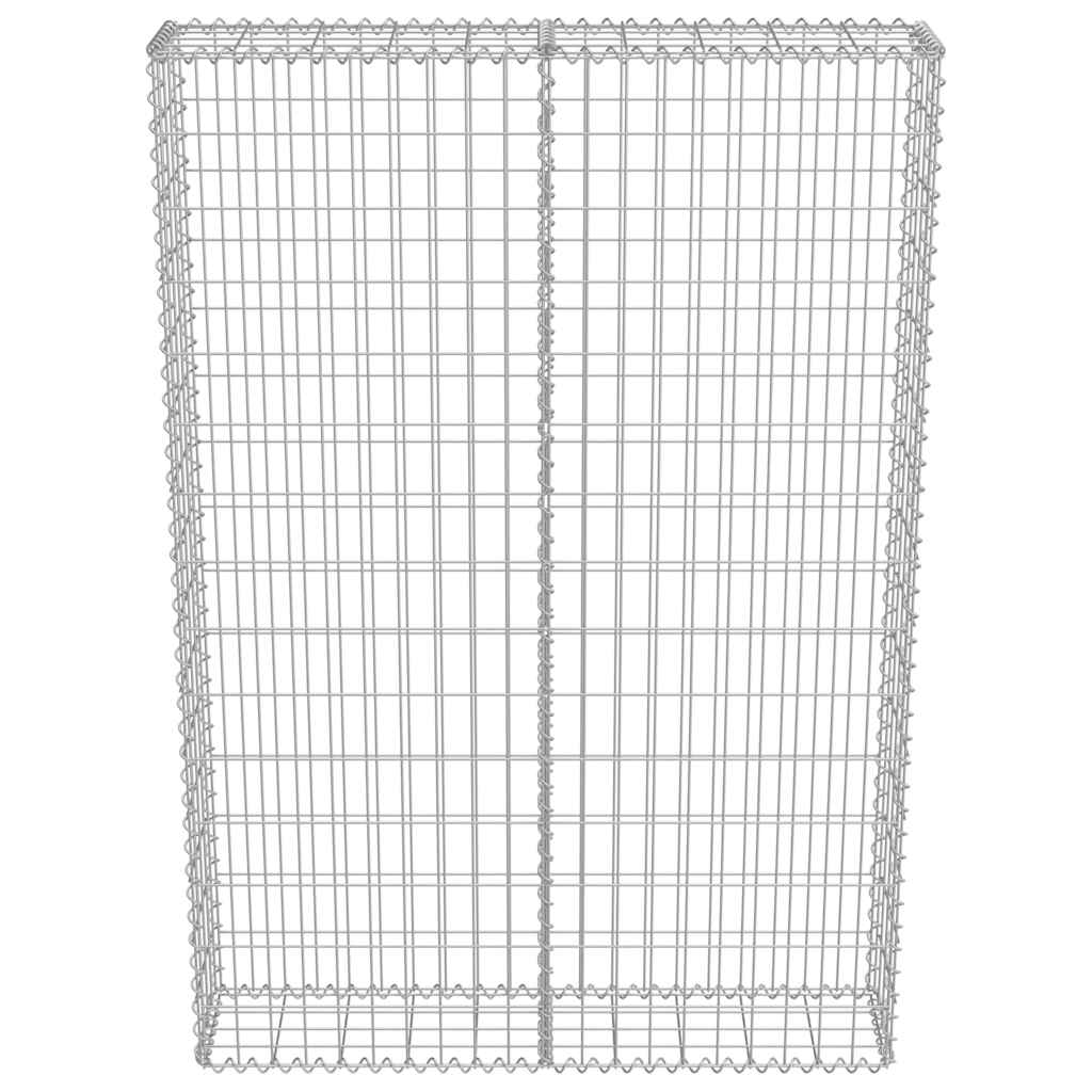 vidaXL Gabion Wall with Covers Galvanised Steel 100x20x150 cm 5