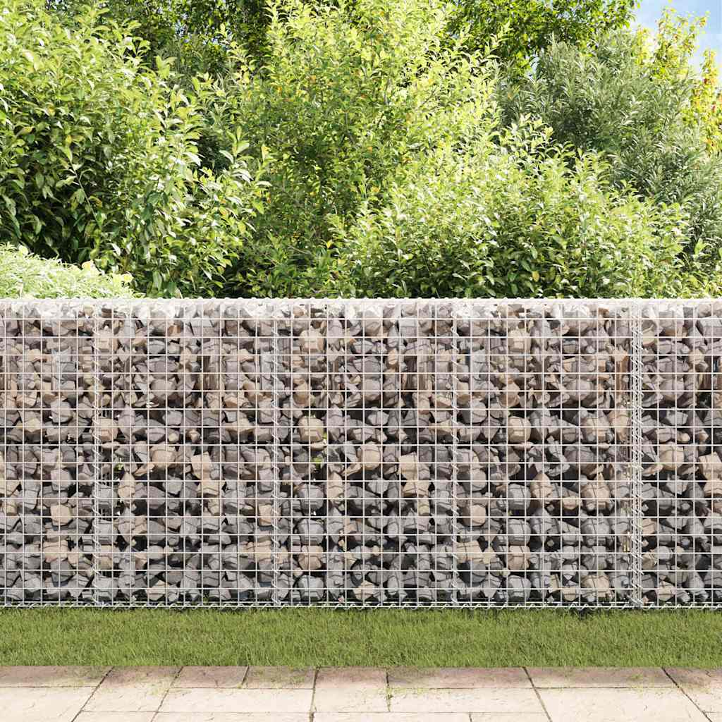 Gabion Wall with Covers Galvanised Steel 200 cm 85 cm