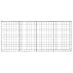 vidaXL Gabion Wall with Covers Galvanised Steel 200x20x85 cm 5