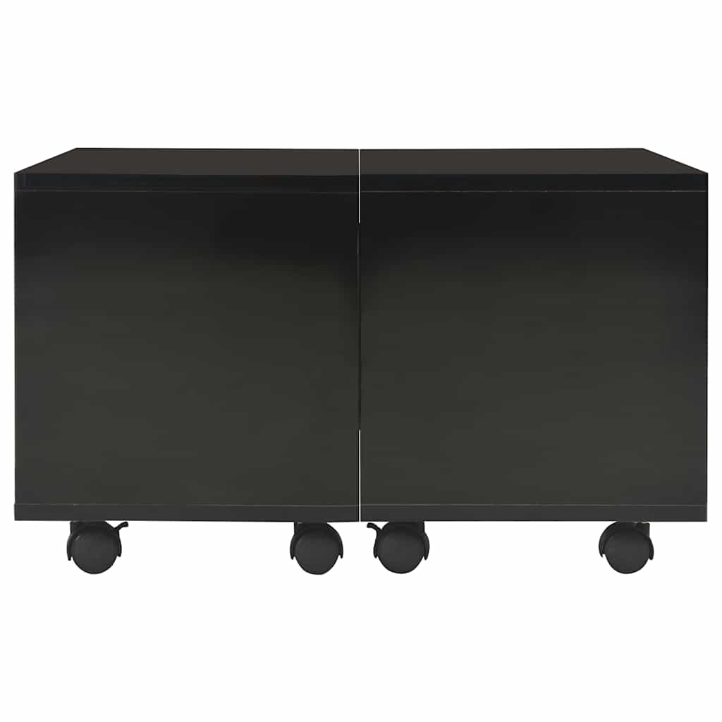 vidaXL Coffee Table | High Gloss Black | Engineered wood | Medium | Extendable 3