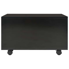 vidaXL Coffee Table | High Gloss Black | Engineered wood | Medium | Extendable 4