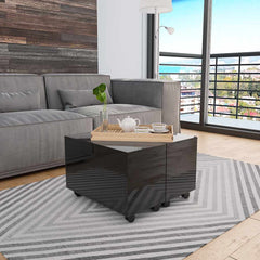 vidaXL Coffee Table | High Gloss Black | Engineered wood | Medium | Extendable 1
