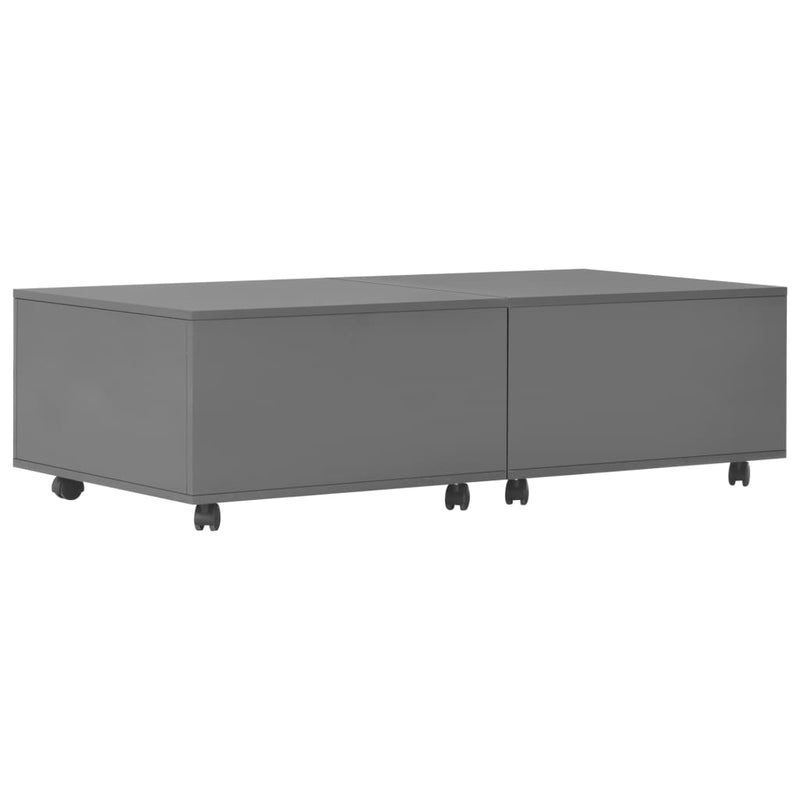 Coffee Table High Gloss Grey 120x60x35 cm