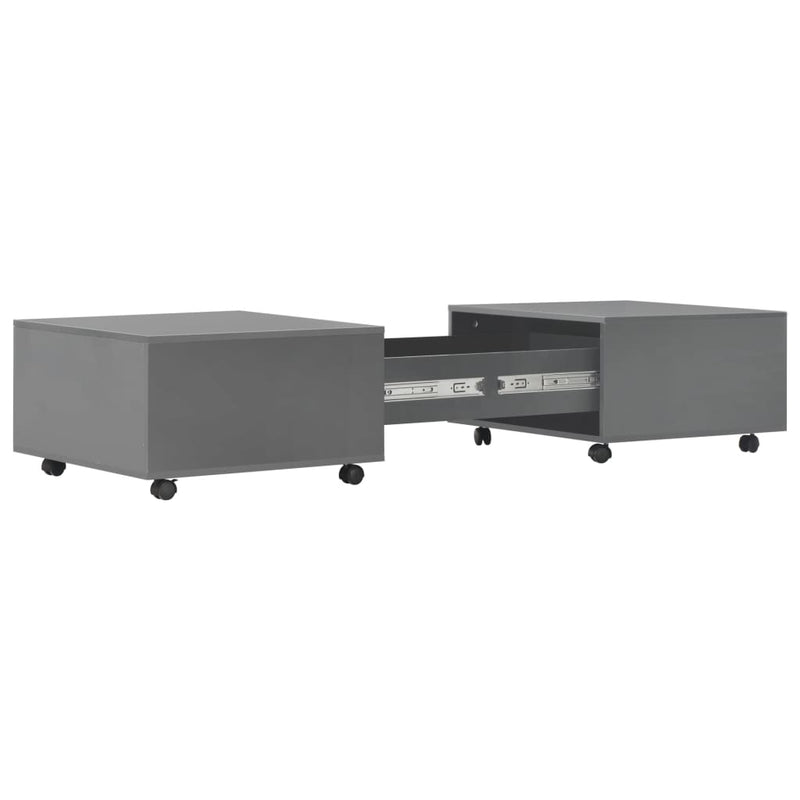 Coffee Table High Gloss Grey 120x60x35 cm