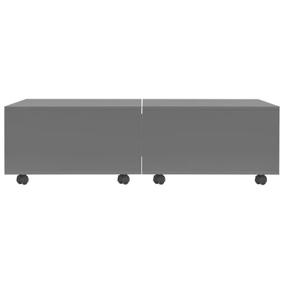 Coffee Table High Gloss Grey 120x60x35 cm