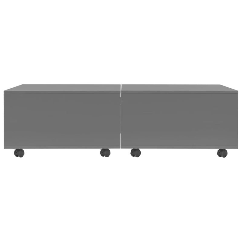 Coffee Table High Gloss Grey 120x60x35 cm