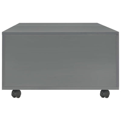 Coffee Table High Gloss Grey 120x60x35 cm