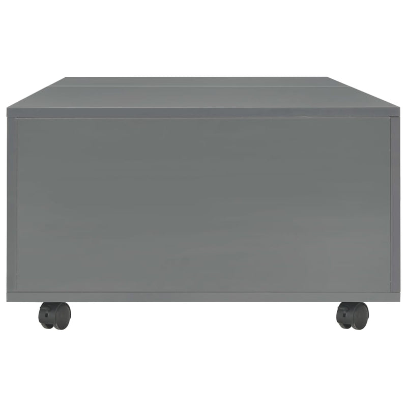 Coffee Table High Gloss Grey 120x60x35 cm