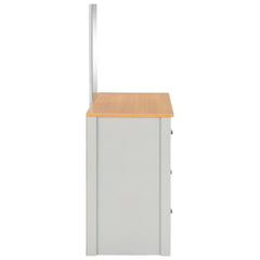 vidaXL Dressing Table with Mirror and Stool Grey 104x45x131 cm 6