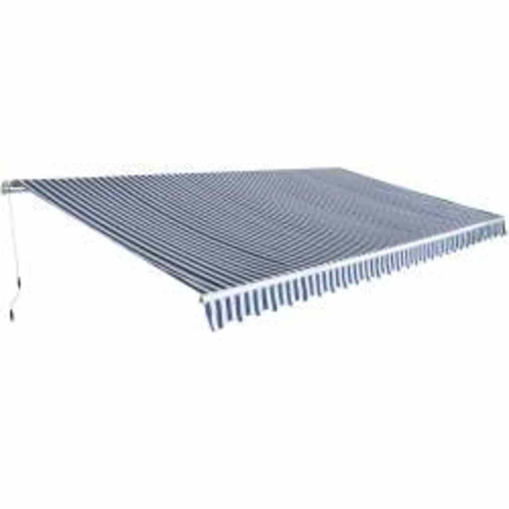 Folding Awning Manual Operated 600 cm Black and white