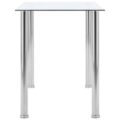 vidaXL Dining Table Transparent 120x60x75 cm Tempered Glass 3