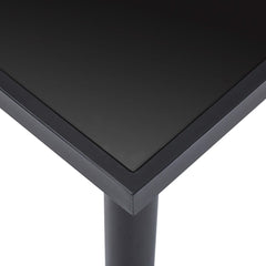 vidaXL Dining Table Black 140x70x75 cm Tempered Glass 4
