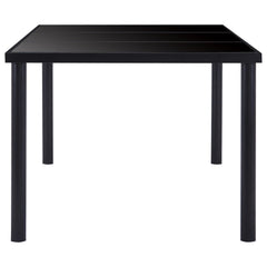 vidaXL Dining Table Black 160x80x75 cm Tempered Glass 3