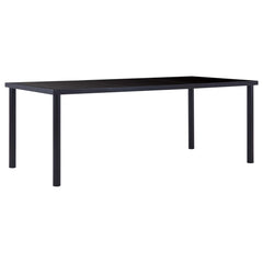 vidaXL Dining Table Black 200x100x75 cm Tempered Glass 1