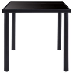 vidaXL Dining Table Black 200x100x75 cm Tempered Glass 3