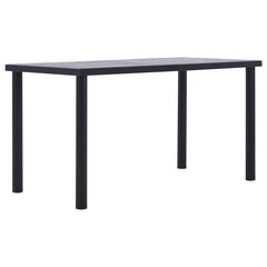vidaXL Dining Table Black and Concrete Grey 140x70x75 cm MDF 1