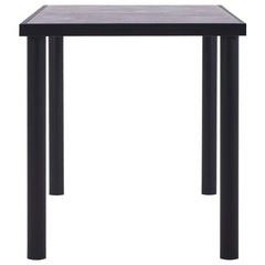 vidaXL Dining Table Black and Concrete Grey 140x70x75 cm MDF 3