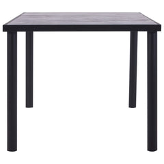 vidaXL Dining Table Black and Concrete Grey 200x100x75 cm MDF 3