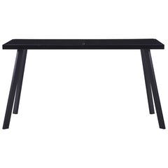 vidaXL Dining Table Black 140x70x75 cm Tempered Glass 2