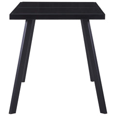 vidaXL Dining Table Black 140x70x75 cm Tempered Glass 3
