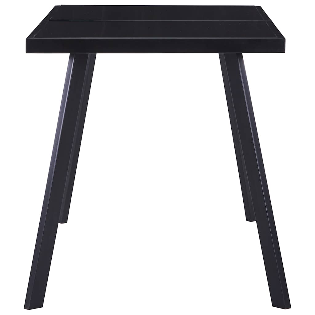 Dining Table Black Tempered Glass