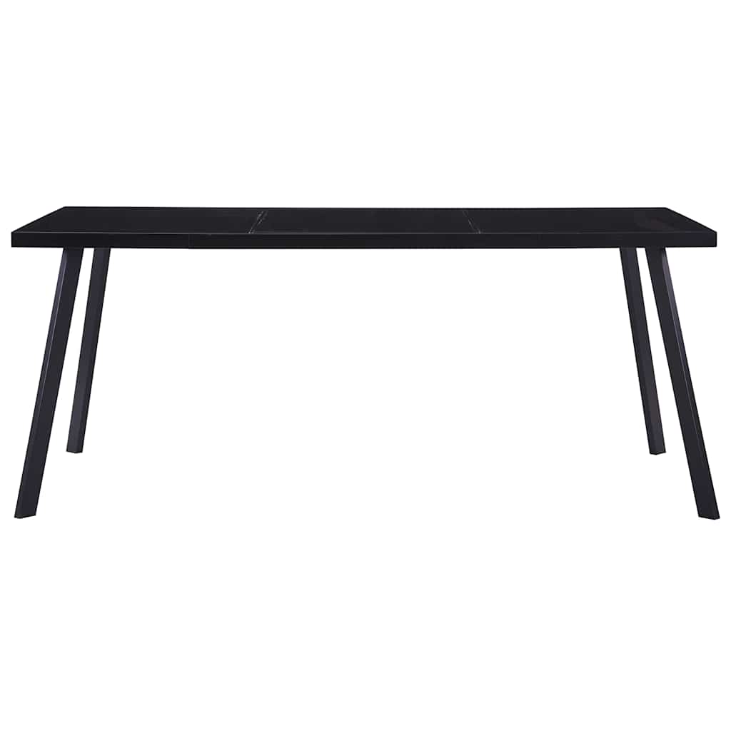 Dining Table Black Tempered Glass