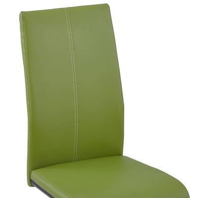 Cantilever Dining Chairs 4 pcs Green Faux Leather