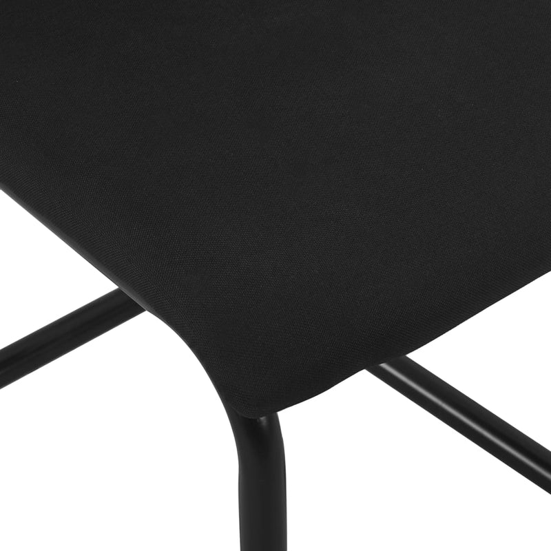 Cantilever Dining Chairs 2 pcs Black Fabric