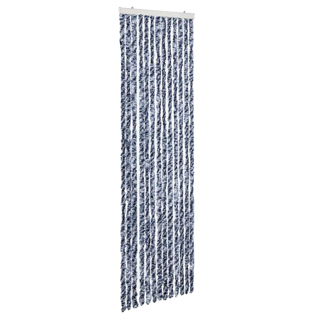 284273 vidaXL Insect Curtain Blue, White and Silver 56x185 cm Chenille 2