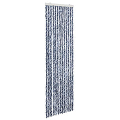 284273 vidaXL Insect Curtain Blue, White and Silver 56x185 cm Chenille 2