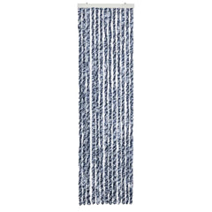 284273 vidaXL Insect Curtain Blue, White and Silver 56x185 cm Chenille 3