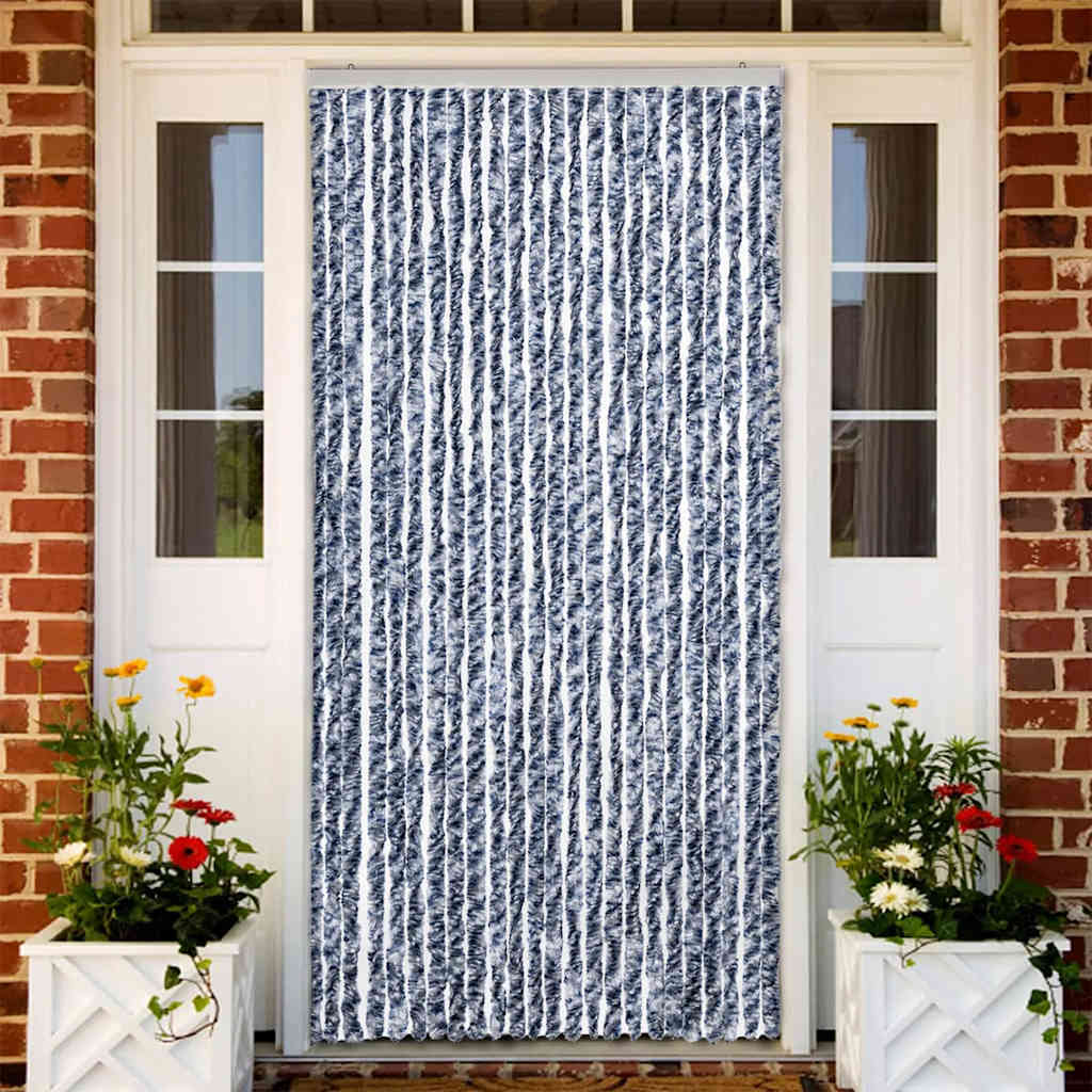 Insect Curtain in Blue and White