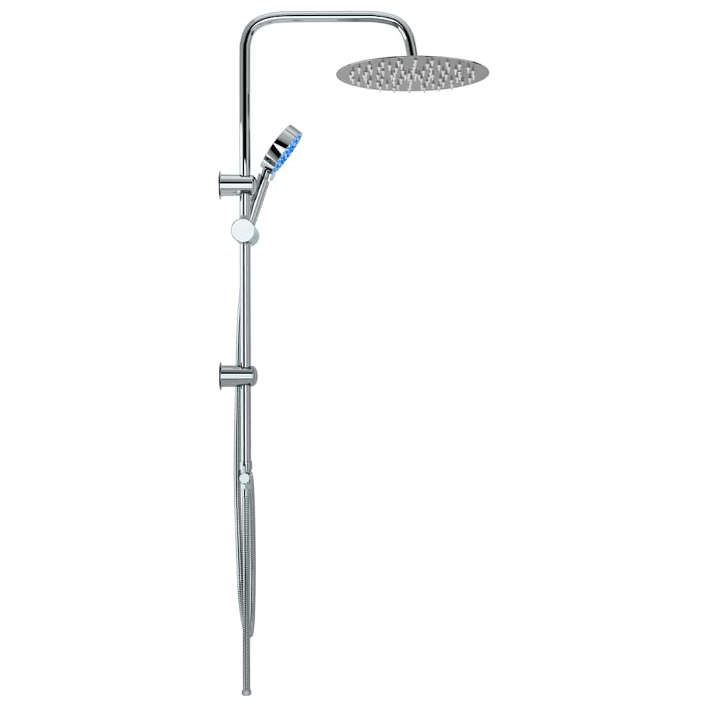 145056 vidaXL Dual Head Shower Set with Hand Shower Stainless Steel 4