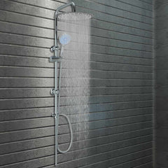 145056 vidaXL Dual Head Shower Set with Hand Shower Stainless Steel 1