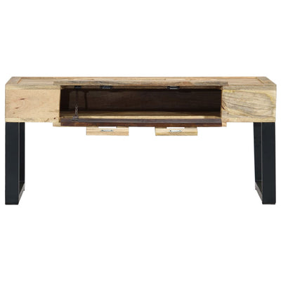 Coffee Table Cassette Style 100x52x45 cm Solid Mango Wood