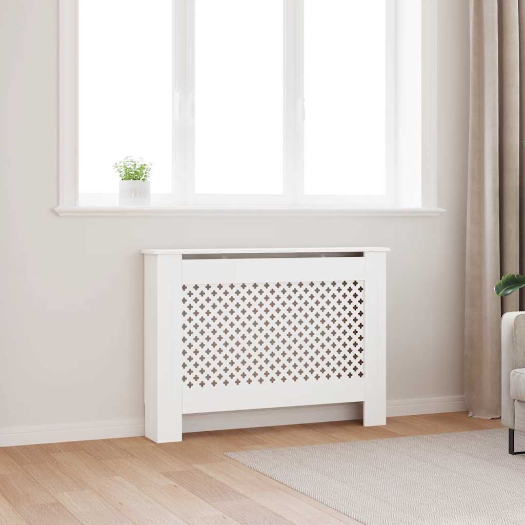MDF Radiator Cover 78 cm White 112 cm 19 cm
