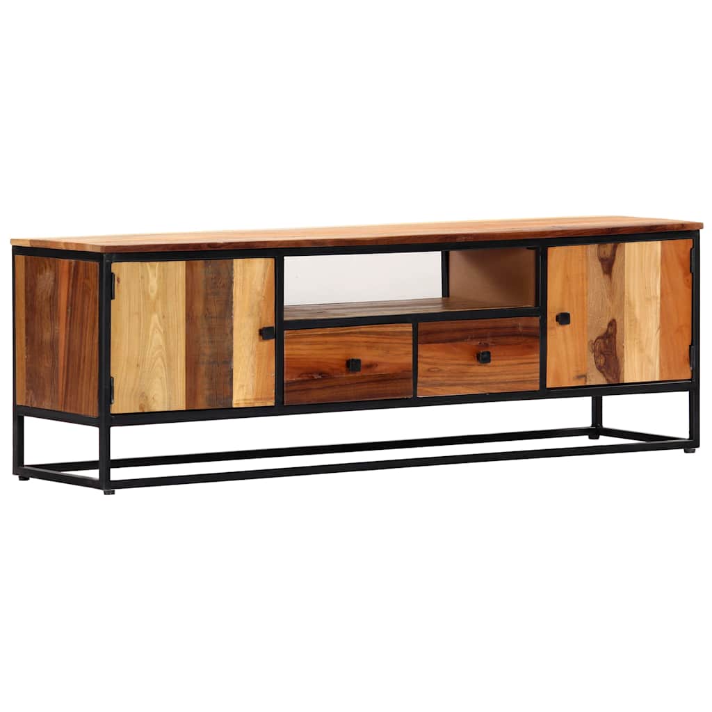 282726 vidaXL TV Cabinet 120x30x40 cm Solid Reclaimed Wood and Steel 1