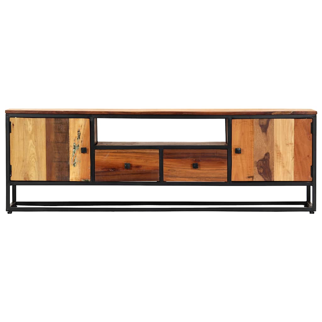 282726 vidaXL TV Cabinet 120x30x40 cm Solid Reclaimed Wood and Steel 2
