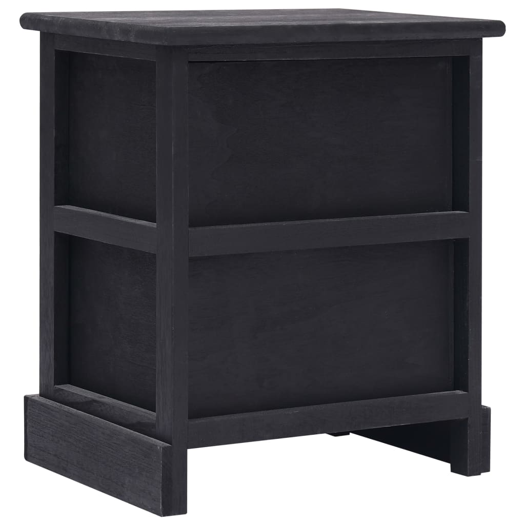 vidaXL Cabinet | Set of 2 | Black | Paulownia wood | Compact | Cabinet 5