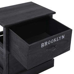vidaXL Cabinet | Set of 2 | Black | Paulownia wood | Compact | Cabinet 6