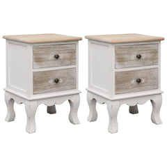 vidaXL Bedside Cabinets 2 pcs 35x30x50 cm Paulownia Wood 1