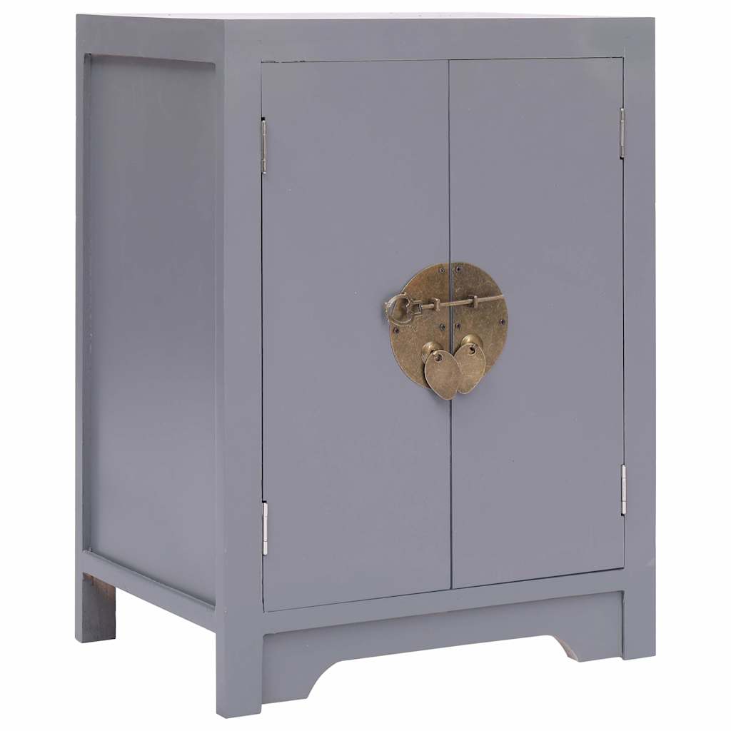 Bedside Cabinet 38x28x52 cm Paulownia Wood Grey