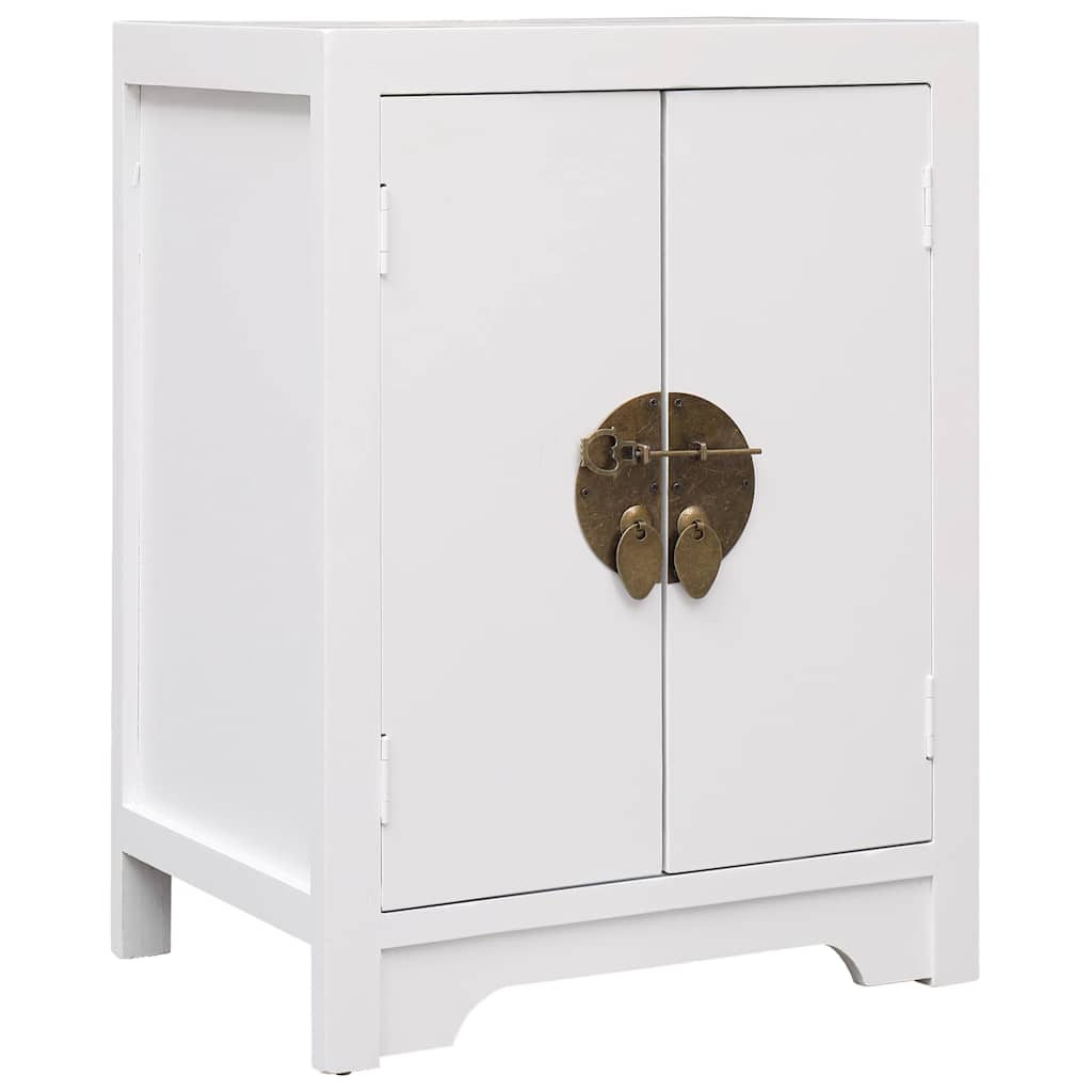 Bedside Cabinet 38x28x52 cm Paulownia Wood White