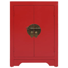 Bedside Cabinet 38x28x52 cm Paulownia Wood Red