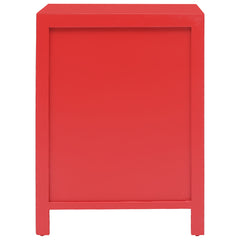Bedside Cabinet 38x28x52 cm Paulownia Wood Red