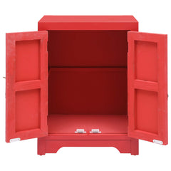 Bedside Cabinet 38x28x52 cm Paulownia Wood Red