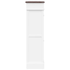 vidaXL Shoe Cabinet | Brown and White | Paulownia Wood | Medium | Shoe Cabinet 5