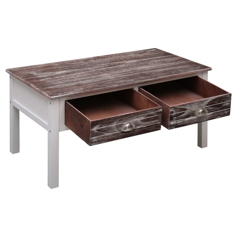 Coffee Table Brown 100x50x45 cm Wood