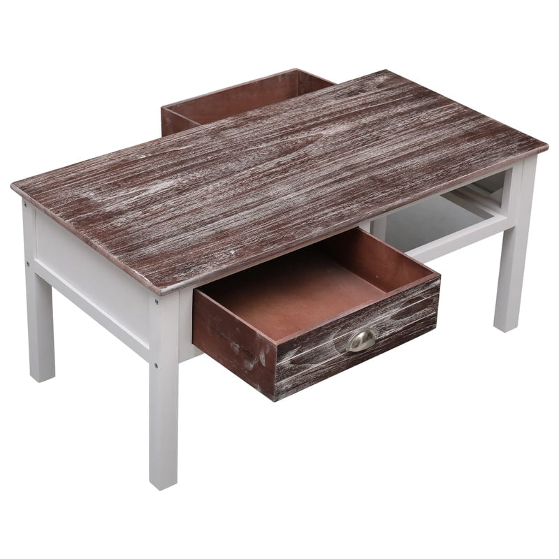 Coffee Table Brown 100x50x45 cm Wood