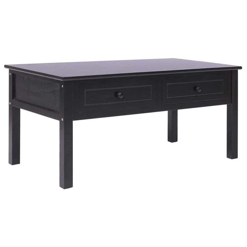 Coffee Table Black 100x50x45 cm Wood